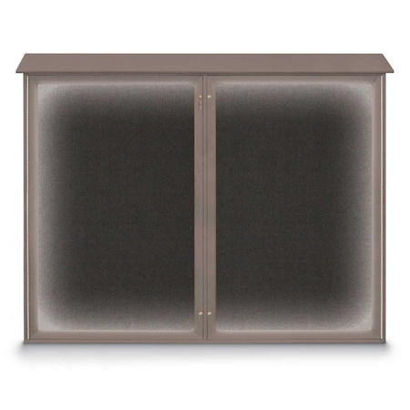 United Visual Products Double Door Enclosed Indoor Letterboard UV1127-SATIN-GREEN